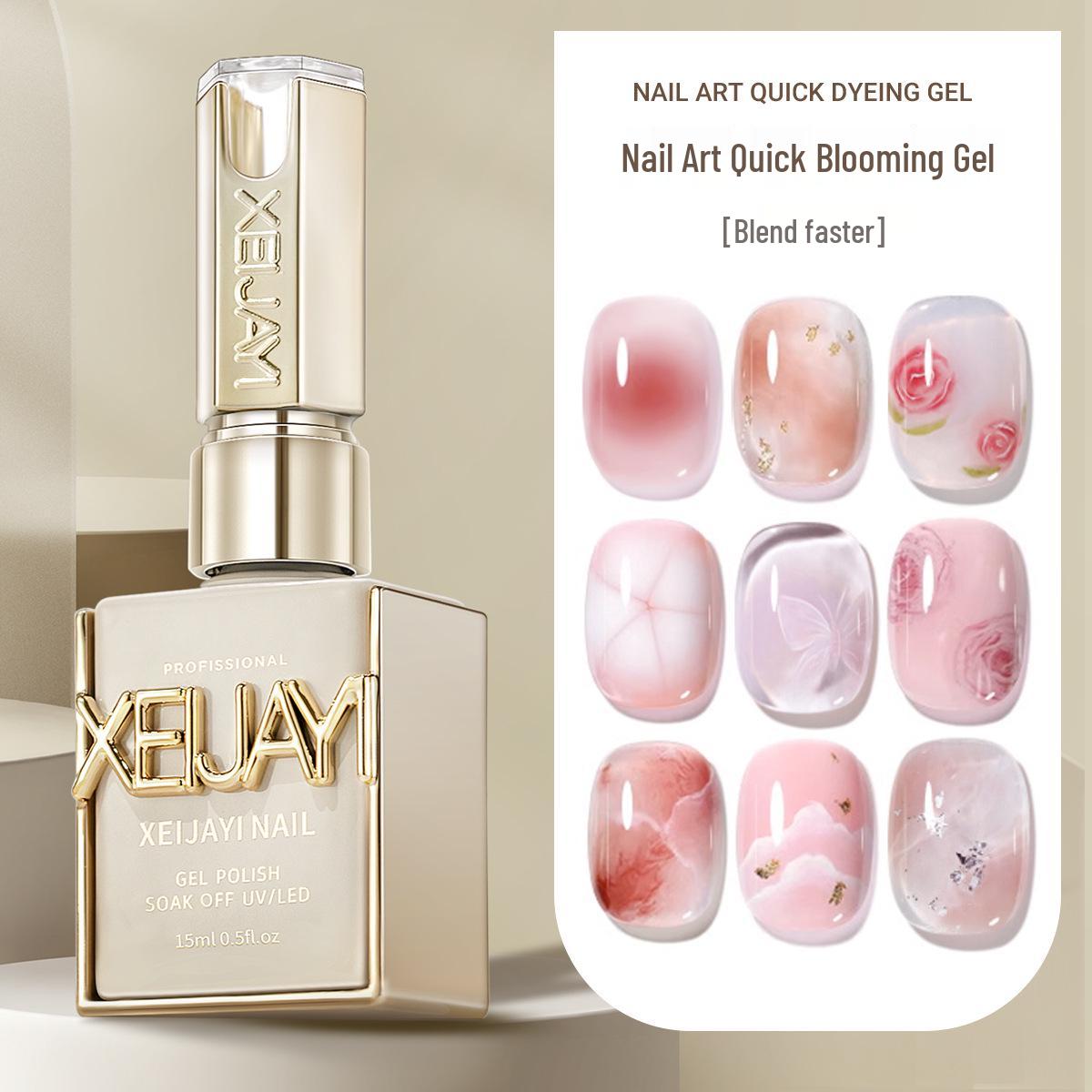 

Halo Gel Water Dye Gradient Blush Marble Nail Polish 2024