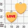 12-Color Resin Heart LOVE Letter Pendants for DIY Jewelry