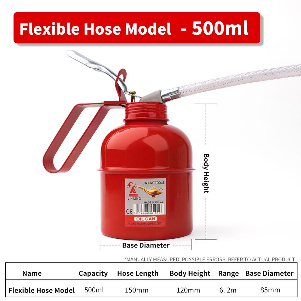 1PC 250ml-500ml Oil Can Spout Thumb Pump Workshop Oiler Bottle Oil Can High Pressure Pump Oil Pot Spray Nozzle Oiler Grease Gun
