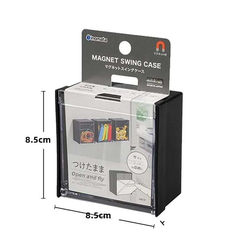 Magnetic Storage Box Kitchen Storage Solution Refrigerator Magnetic Storage Organizer with Transparent Lid for Easy Installation