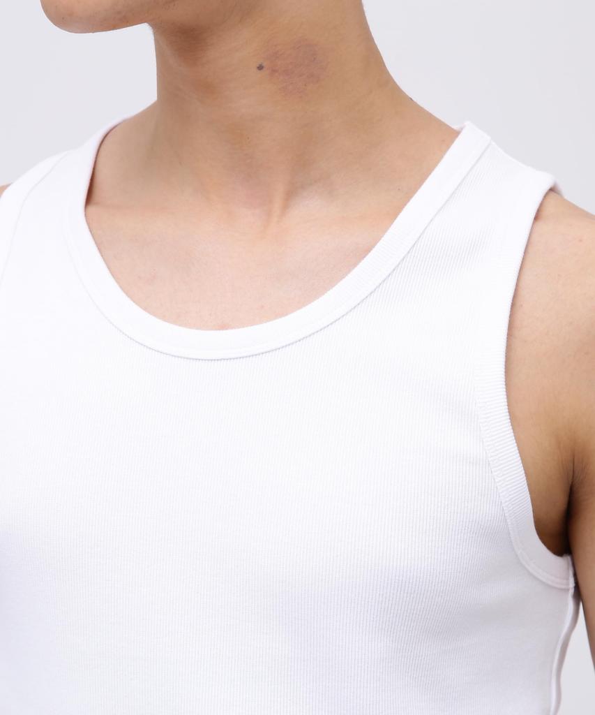 AVIREX DAILY RIB TANK TOP 6143507 S WHITE