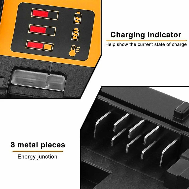 Electric Goddess Lithium Battery Charger With LED Display 10.8V 14.4V 20V Battery Charger For 20V Battery Pin