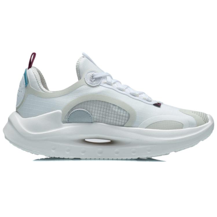 Li Ning Apocalypse Tianqi Kultur Sport Leicht Atmungsaktiv Niedrig geschnitten Laufschuhe Damen Hellgrau Lila ARYR006-1