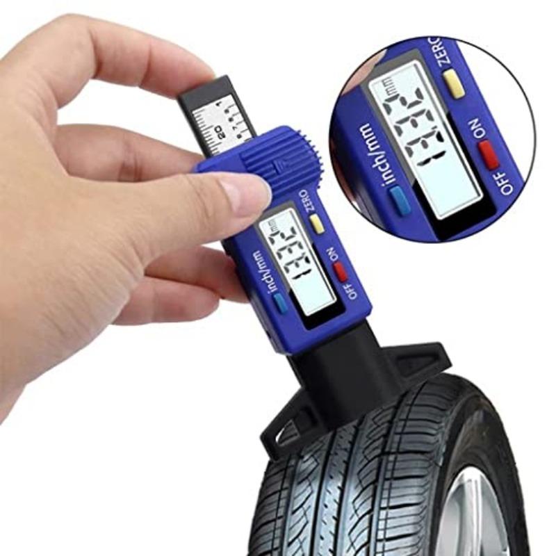 0-25.4mm Digital Tire Tread Gauge with LCD Display and Suitable for Operation At 0-40°C for Cars, Vans, Motorcycles, Trucks