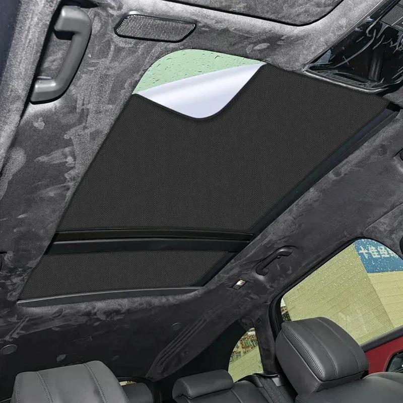 Car Suede Fabric Electrostatic Adsorption Sunroof Sunshade For LAND ROVER RANGE ROVER VELAR 2017-2026 Heat Insulation Skylight