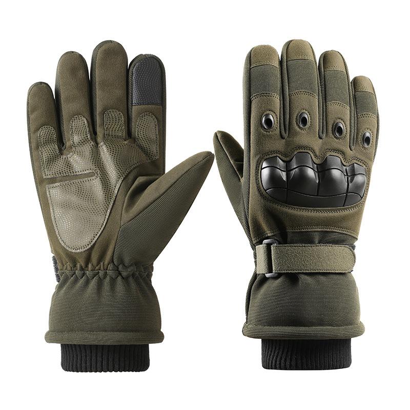 Outdoor motorcycle riding gloves, windproof touch screen gloves, warm and flexible
