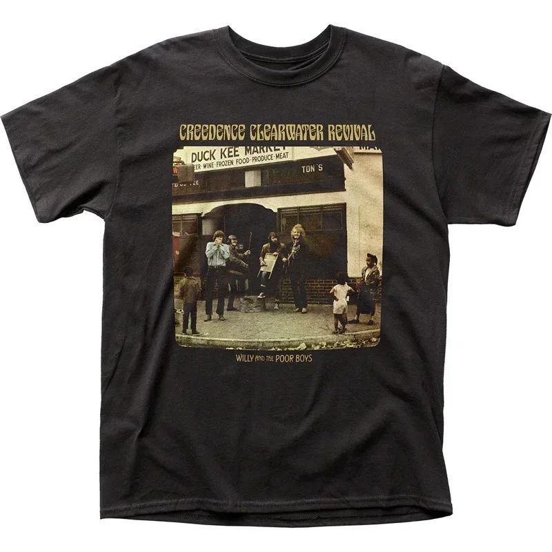

Hip Pop Rock Heavy T Shirts Creedence Clearwater Revival Bikers Oversize T Shirt Funny Print Cotton Streetwear Tops Unisex 4XL