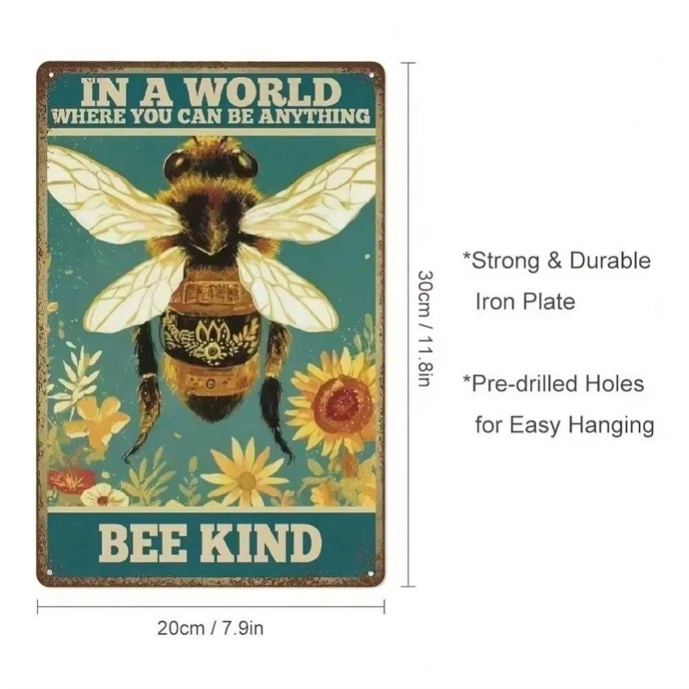 Vintage Floral Metal Wall Art Motivational Sign Home Decor