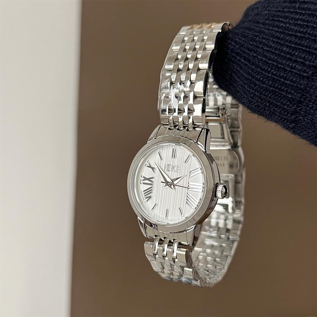 Original women's watch with a light luxury retro designsmall round dialhigh-end retro steel band, quartz watch, a gift for women
