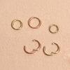 14K Mini Segment Ring Piercing Earrings