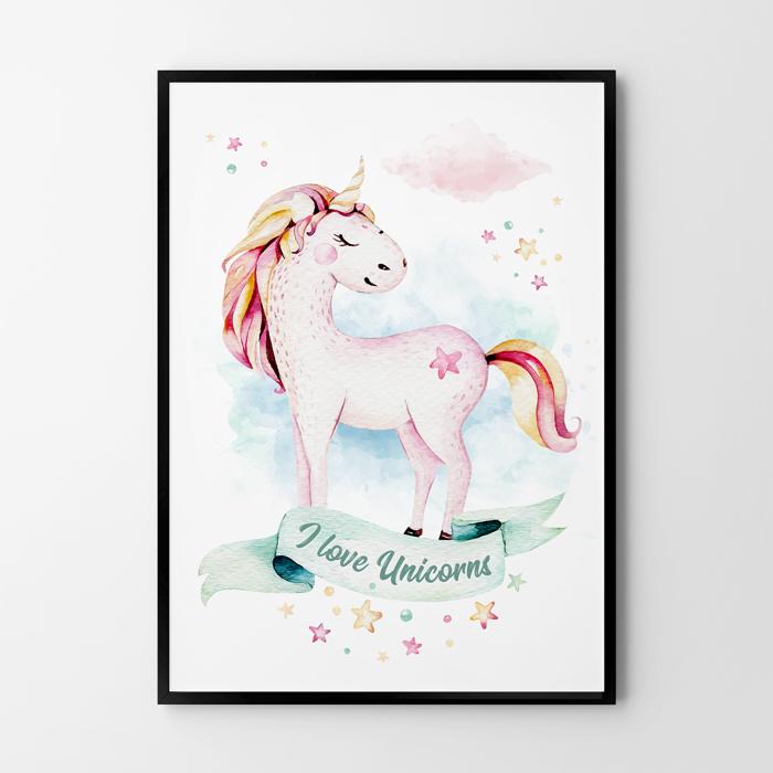 Unicorn Baby Poster