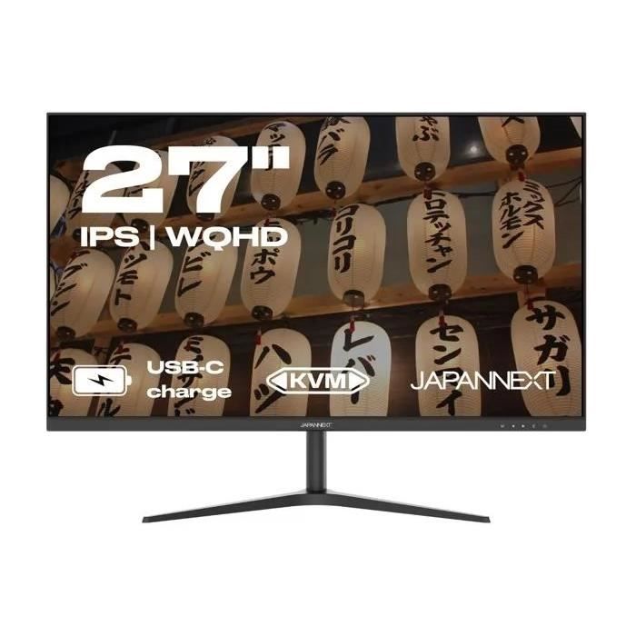 Écran PC - JAPANNEXT - 27" WQHD - IPS - 60Hz - USB-C 65W