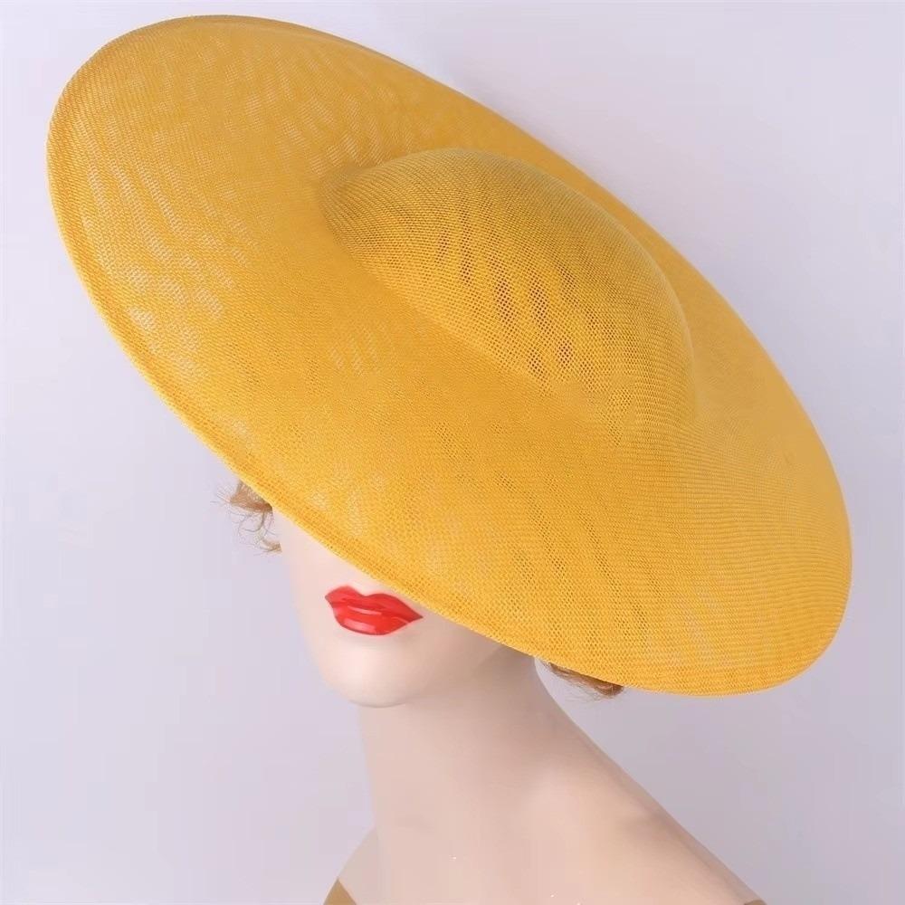 Jednokolorowa Siatkowa Kapelusz Szerokie Rondo Maskaradowy Cylinder Moda Vintage Fasynator Kapelusz Dziewczynka