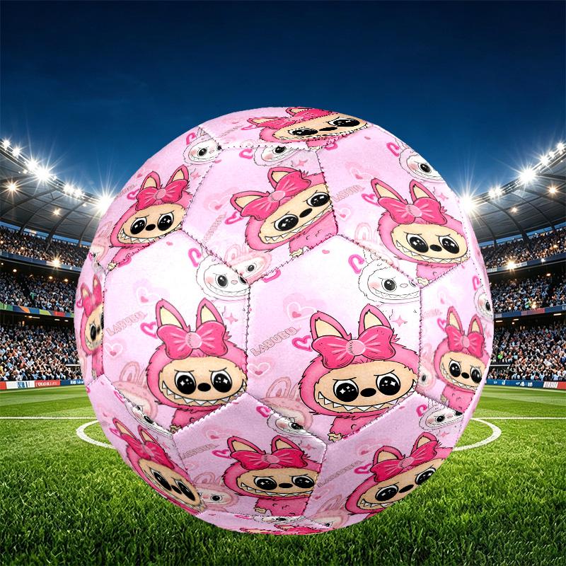 Labubu Print Size 5 Soccer Ball, PU Wear Resistant Football for Match Training and Daily Practice, Birthday Gift for Soccer Fans