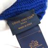 Excellent LOUIS VUITTON gloves LV medallion maille glove blue wool Women S Used