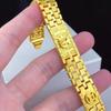 Dominierendes Fu-Zeichen Armband für Herren aus Legierung in Gold mit breiter Schließe