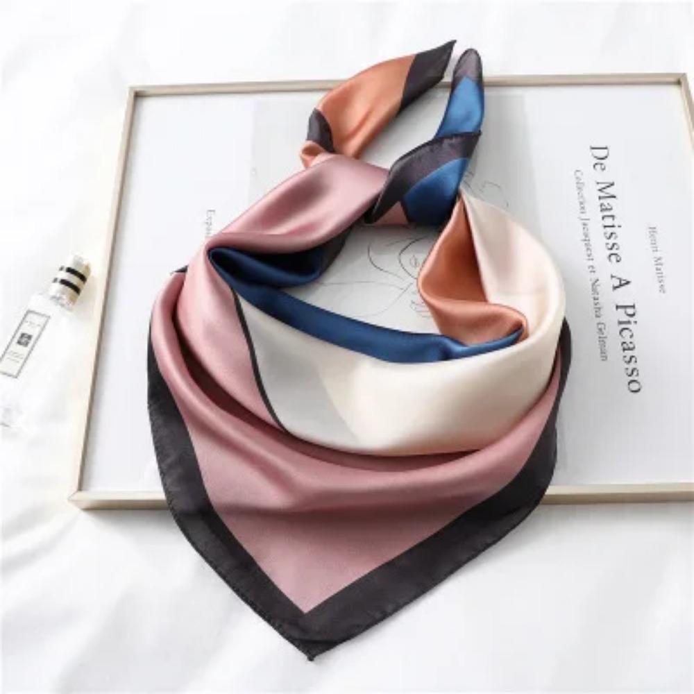 2025 Summer Luxury Brand Silk Scarf Square Women Shawls And Wraps Fashion Office Small Hair Neck Hijabs Foulard Scarves 70*70cm