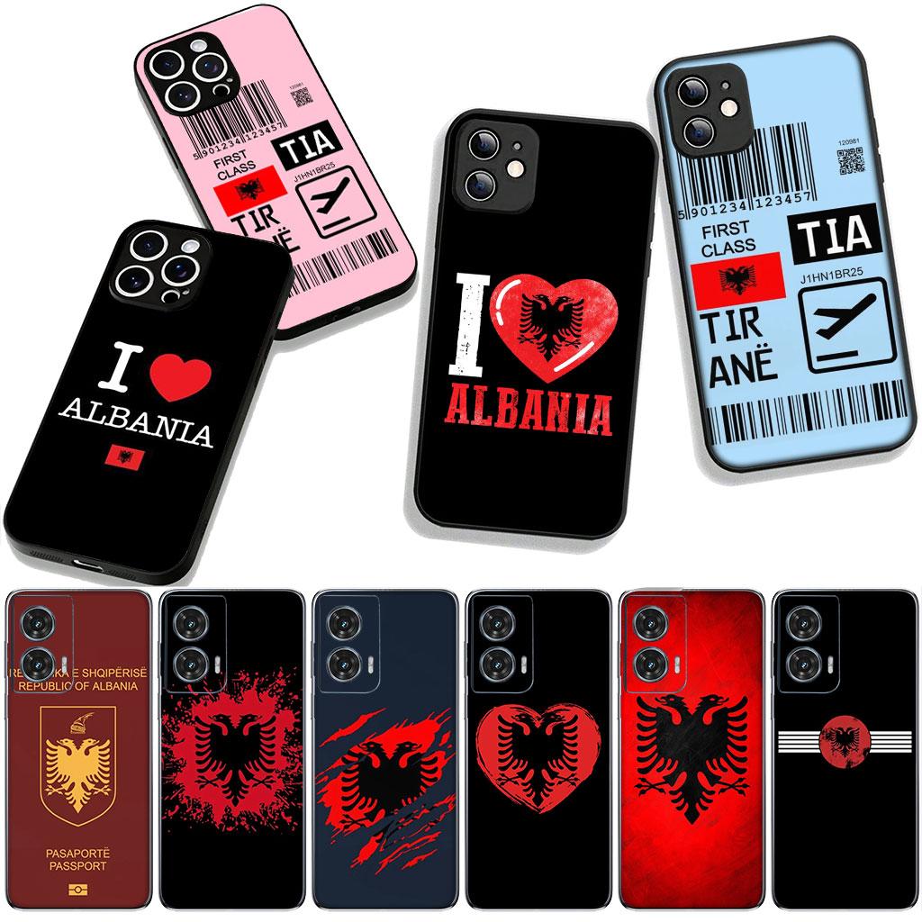 Cover for Apple iPhone 16 15 14 Plus 13 12 Mini 17 Pro Max + ProMax 16E Air 16+ 15+ Coque Phone Case Albanias Albanians Flag