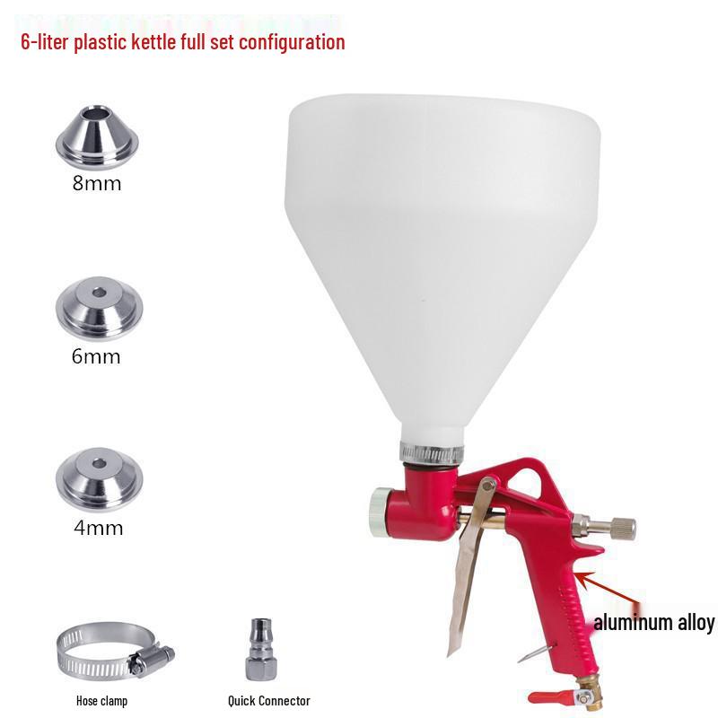 Elastic Texture King 3L Red Spray Gun for Exterior Wall Paint and Cement Mortar