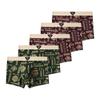 5 Pieces Men's Ice Silk Underwear Comfortable Boxer Briefs Teenager Retro Underpants Breathable Printing Boxers