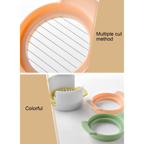 Egg Slicer for Hard Boiled Eggs Stainless Steel Egg Cutter Strawberry Slicer Kitchen Gadget for Salads Dishes Snacks