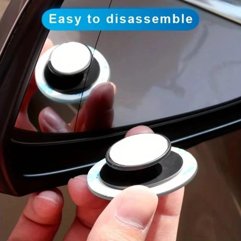 Car HD Borderless Small Round Mirror 360 Degree Reverse Blind Spot Mirror Convex Mirror Rearview Mirror Glass Small Round Mirror