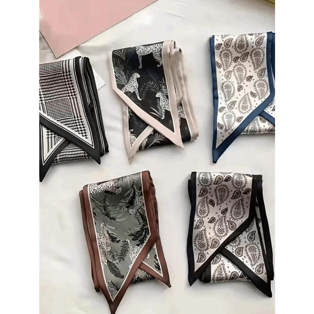 Women Paisley Polyester Silk Scarves & Neck Scarves & Hairbands Suitable For Hair Accessories, Wrapping Bags, Gifts Headband Turban Headband Sweatband