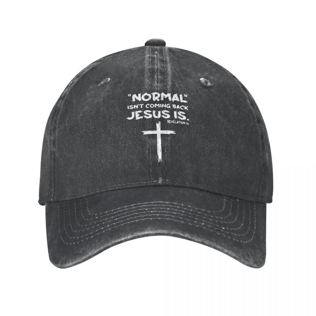 Vintage Baseball Cap Snapback Hat Normal Isn't Coming Back Jesus Summer Autumn Cap  Washed 100% Cotton Casquette Gorras