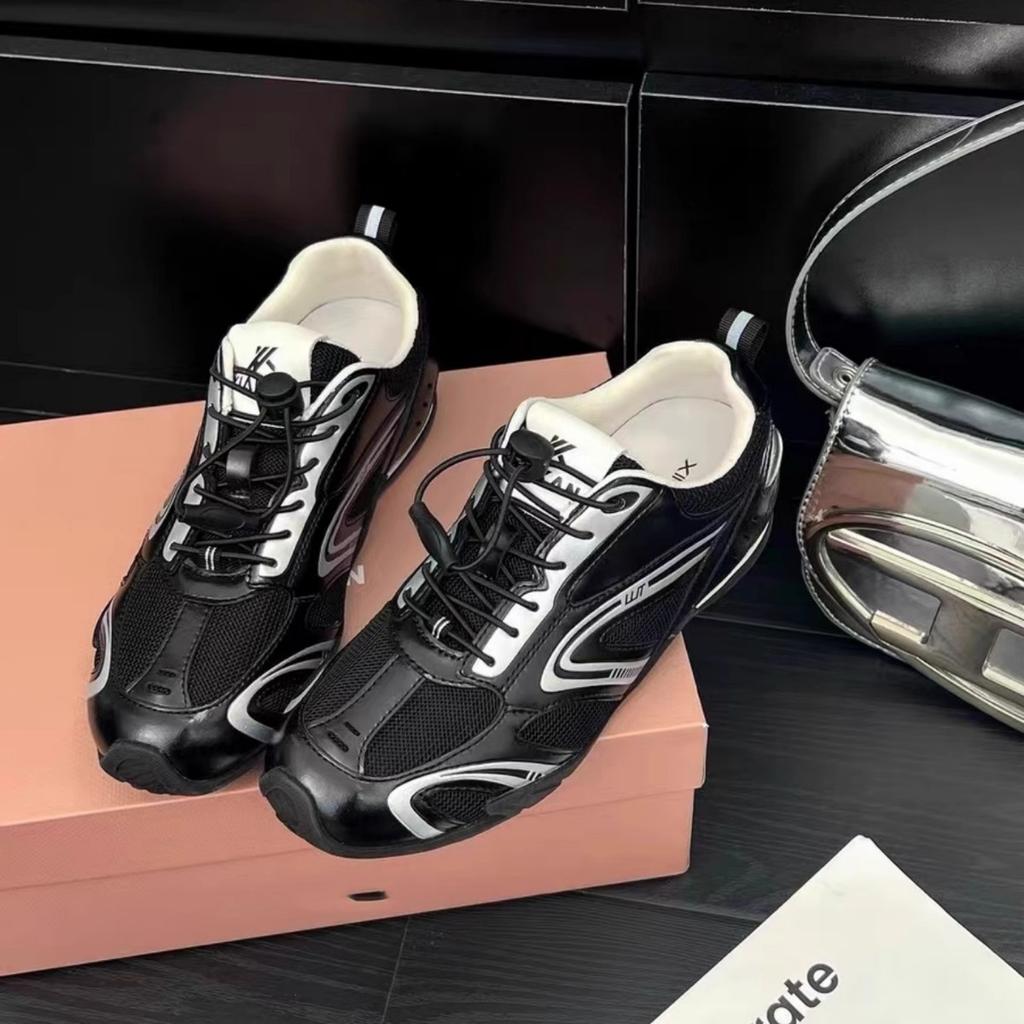 Retro racing shoes women's 2025 new summer mesh breathable Forrest Gump training shoes platform casual sports shoes