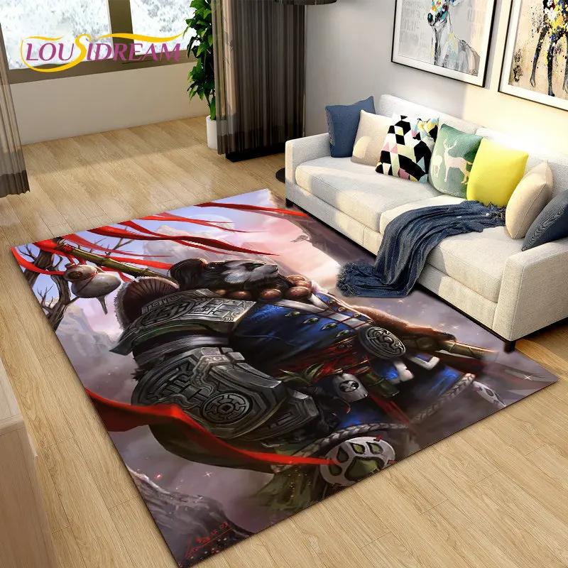 3D WOW, World of Warcraft Spielbereich-Teppich, groß, Teppich für Wohnzimmer, Schlafzimmer, Sofa, Fußmatte, Dekoration, rutschfeste Bodenmatte für Kinder