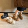 Youth style shoes Kids Winter Snow Boots Boys Girls Warm Faux Leather Ankle With Thick Lining Rubber Sole