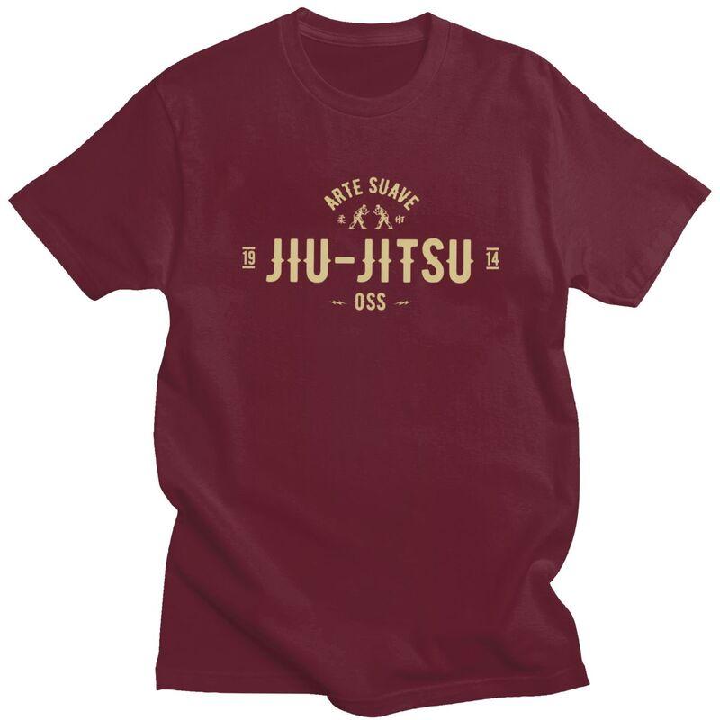 Brazilian Jiu Jitsu Shirt Arte Suave Oss BJJ T Shirts for Men 100 Cotton Tees Fathers Day Gift Tshirts Fashion Tshirt