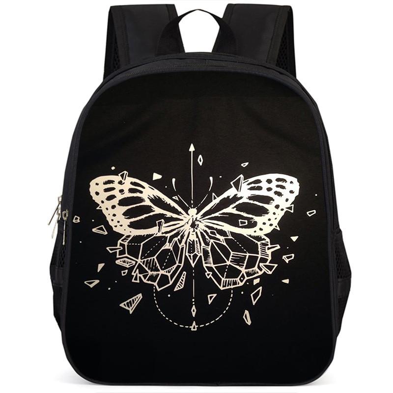 Large Capacity 15 Inch Lightweight Butterfly School Backpack For Kids Oxford Fabric