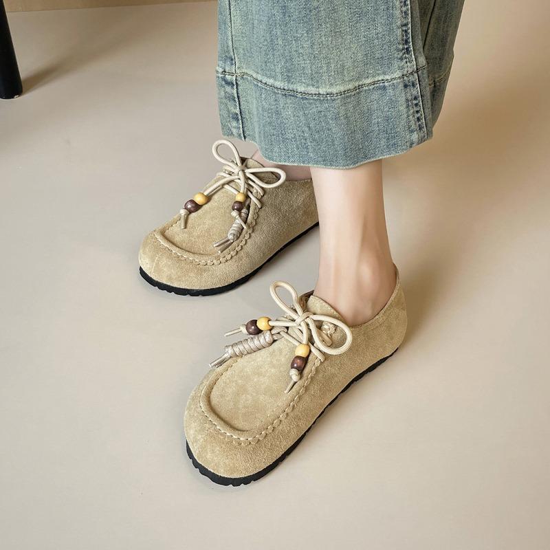 Women's Soft-soled Casual Kangaroo Shoes with Thick-soled Burken Shoes On One Foot
