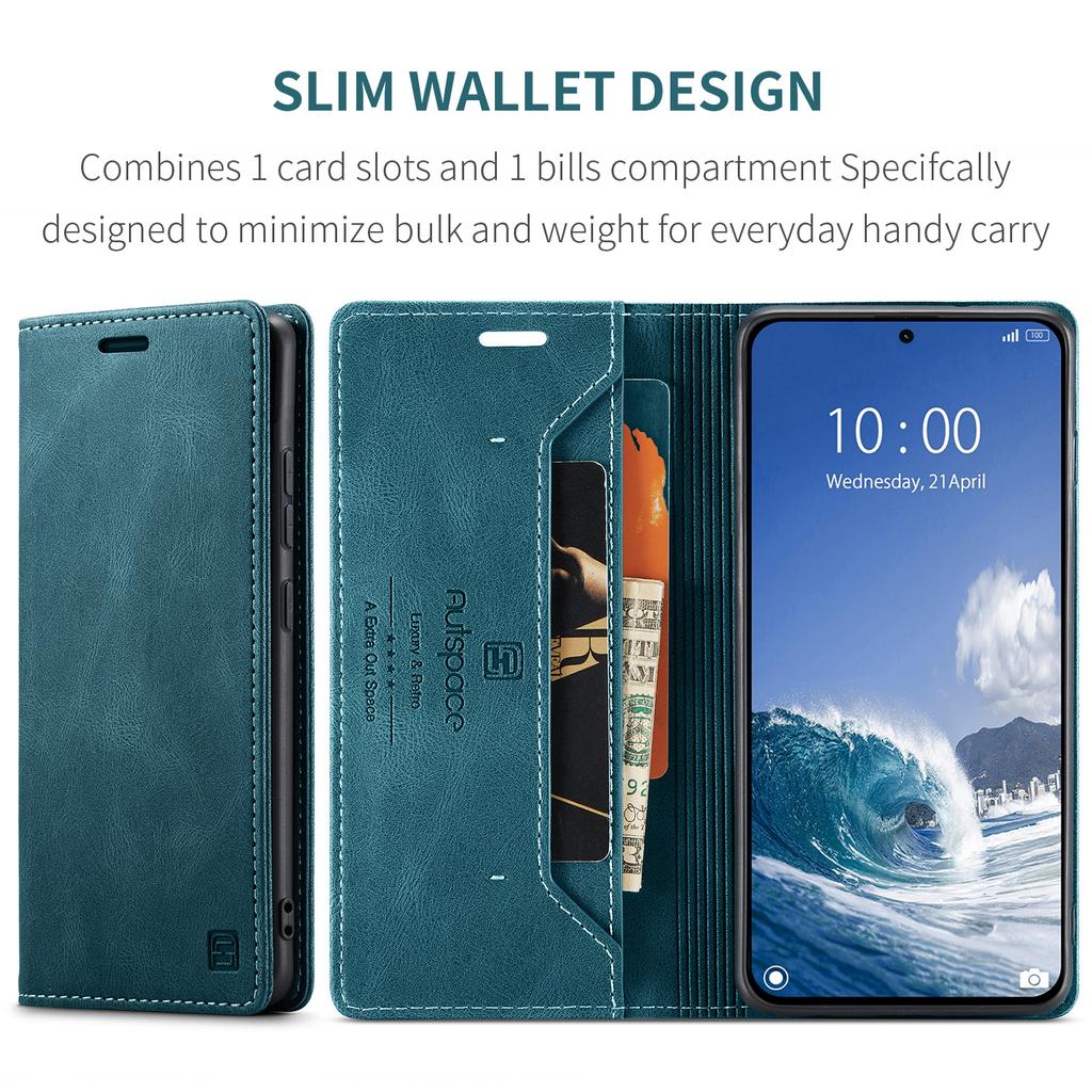Premium Vintage Leather Wallet Case for Xiaomi 10T/11/12/13/14 Series - Flip Cover with Card Slots, Shockproof Retro Style (4 Colors)