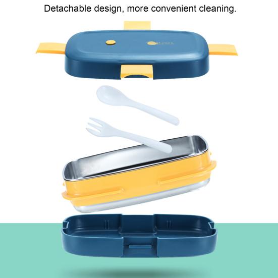 1000ml Leak-Proof Lunch Containers Compact Stainless Steel Stylish Insulated Lunch Box for Home