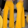 2023 Summer Women's High Waist Hollow Belt Wide Leg Trousers