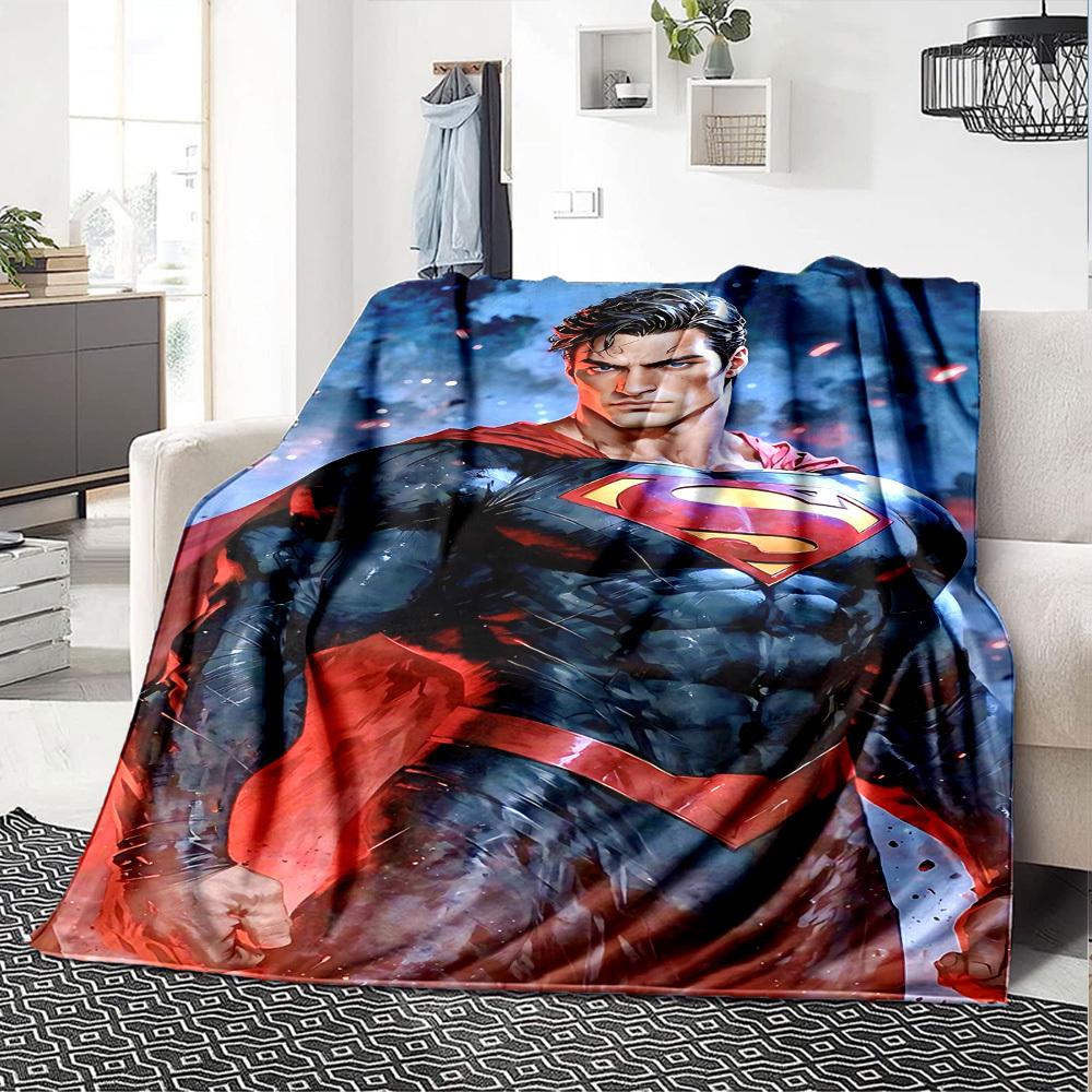 1pc Brave Superman Flannel Blanket Soft Warm Throw for Home, Office, Travel, All-Season Cozy Bedding GiftL1312