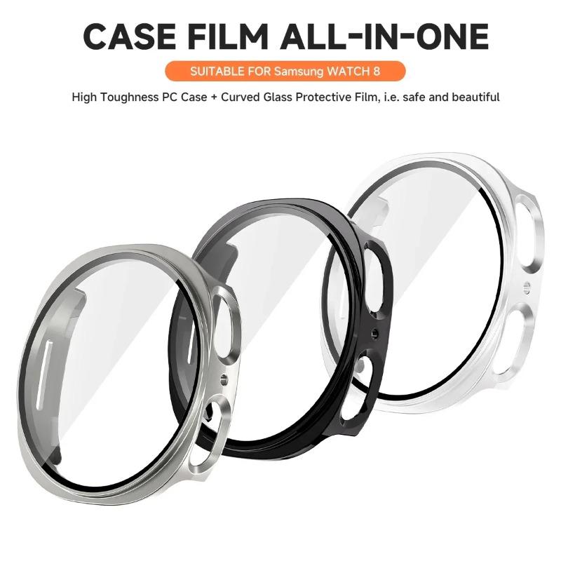NEW For Samsung Galaxy Watch 8 40/44mm PC Hard Cover Screen Protection Full Coverage Watch Case With High-quality Tempered Glass