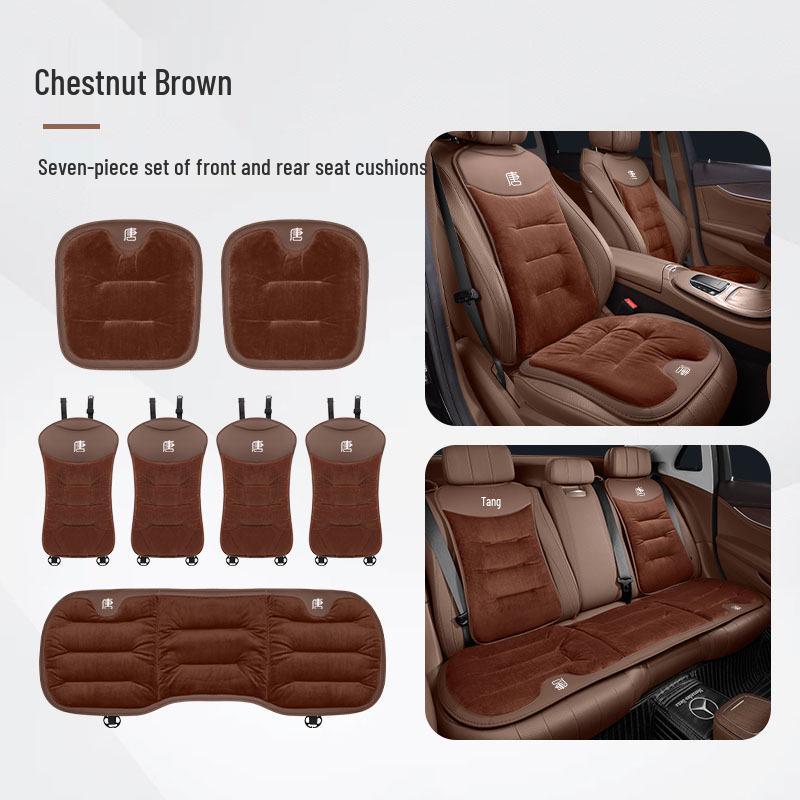 BYD Tang L Flannel Seat Cushion for EV/DMI/DMP - Warm Car Front & Rear Covers for Autumn/Winter.