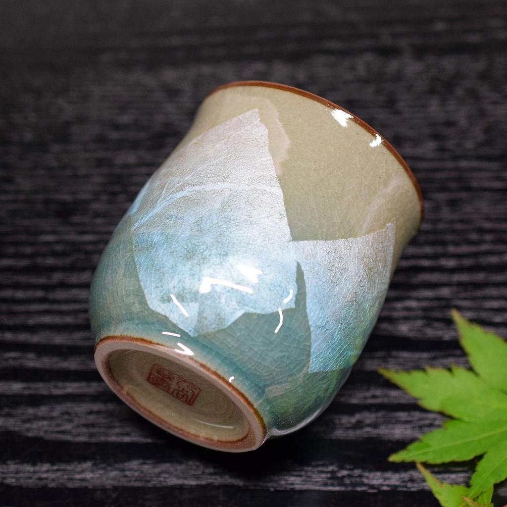 Waza No Kura Kutani Ware Silver Light Brand Japanese Perfect Gift for 77th Birthday Teacup, Glaze, Blue, Ceramic, Name, Tableware, Teacup,