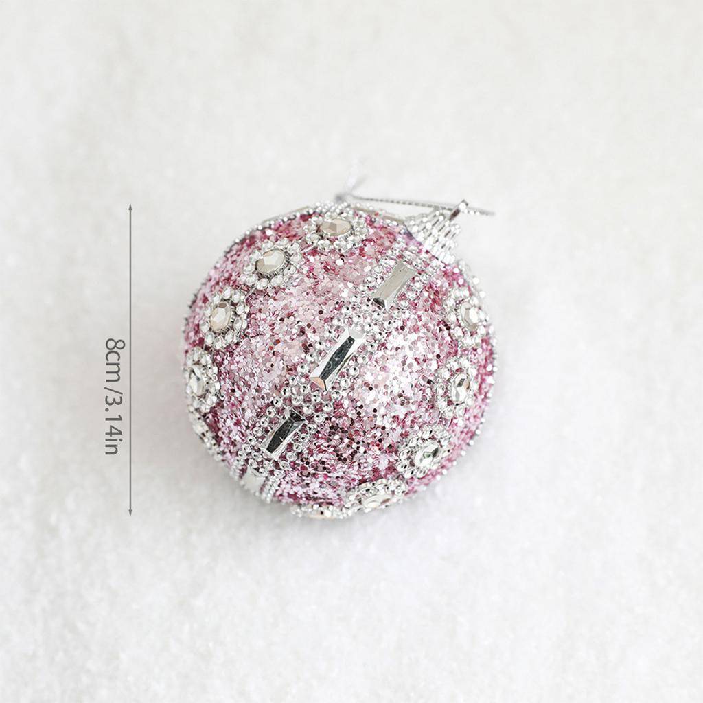 Christmas Decorative Hanging Ball Convenient to Install Sparkling Ball Ornaments Suitable for Home Office Shop