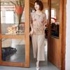 Pastel New Chinese Style Summer Two-Piece Outfit for Middle-Aged Women