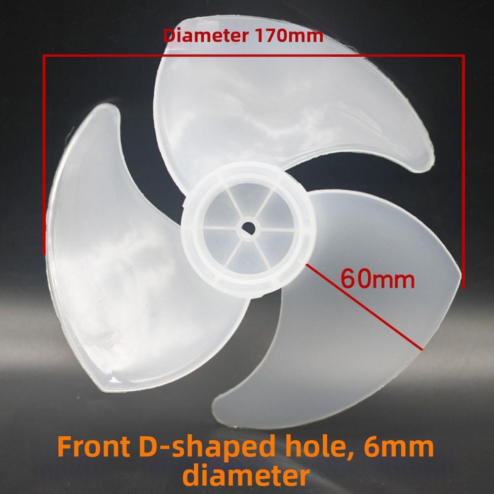D hole Mount Fan Blade for Turbo Floor Fan PVC 3-Blade Air Circulation Replacement Compatible with Common Models