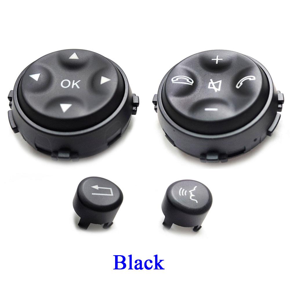 Car Black Multi-function Steering Wheel Control Push Button Cover For Mercedes Benz W221 S Class S280 S300 S350 S400