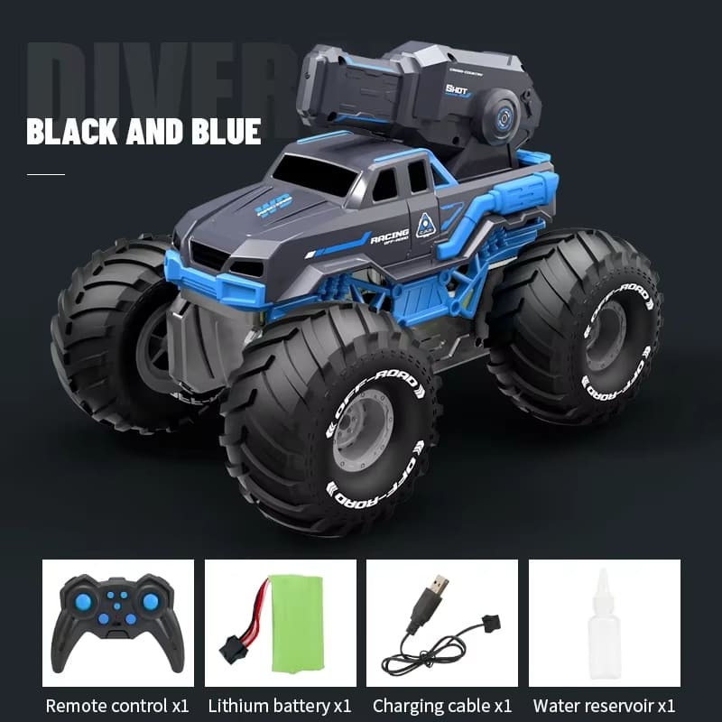 

Новая радиоуправляемая машина-амфибия с водяным пистолетом высокого давления, большой внедорожник, детский летний пляжный бассейн, игрушка для мальчика, подарок против падения синий