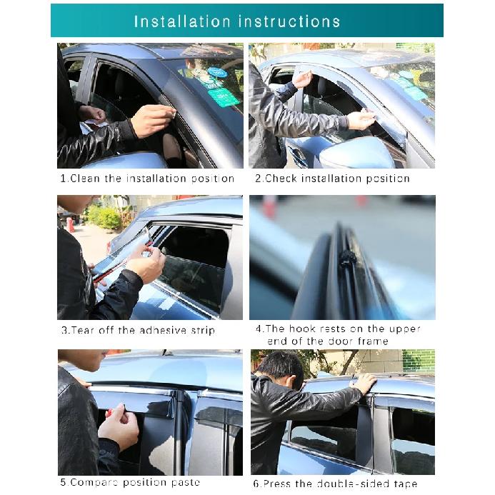 High Quality For Toyota C-HR CHR 2016-2023 Accessories Door Window Wind Deflecotors Rain Visor Weather Shield