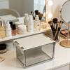 Transparent Drawer Storage Box Pull-Out Under Mirror Cabinet Oragnizer Case Bathroom Cotton Stick Makeup Holder