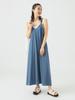 B:MING LIFE STORE by BEAMS Women's Cut Maxi Dress (Sizes S-M) Greyish Blue