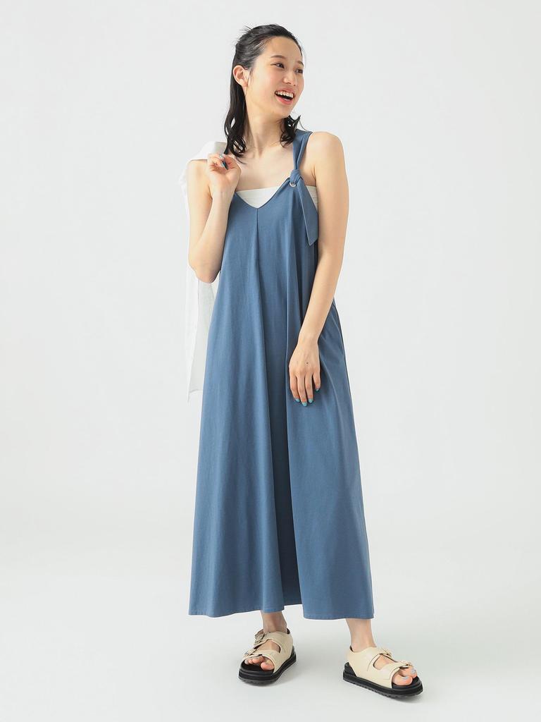 B:MING LIFE STORE by BEAMS Women's Cut Maxi Dress (Sizes S-M) Greyish Blue